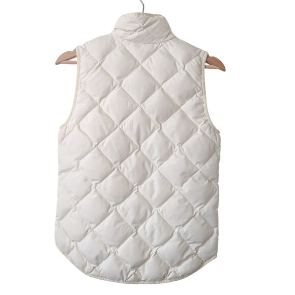 J. Crew Quilted Excursion Down Vest B0109 XXS Womens Puffer Preppy Cream Quilted - Picture 3 of 7